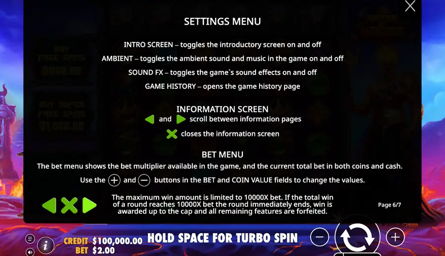Rules page 6 of 7 repeating the 10,000x win limit